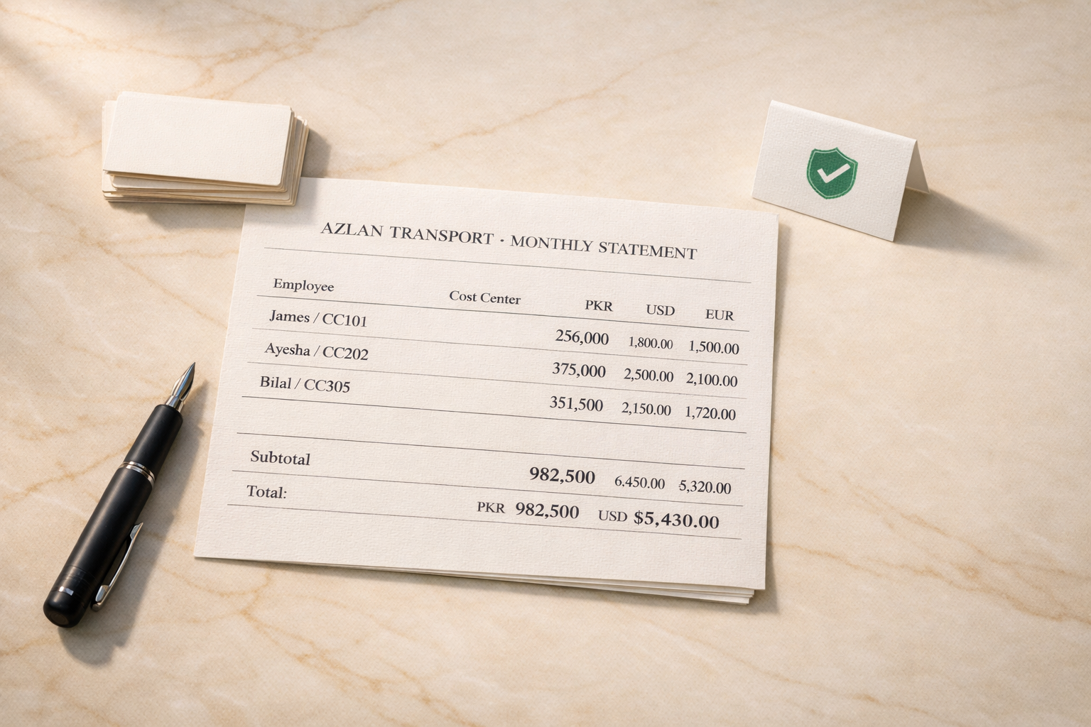 Corporate accounts, simplified